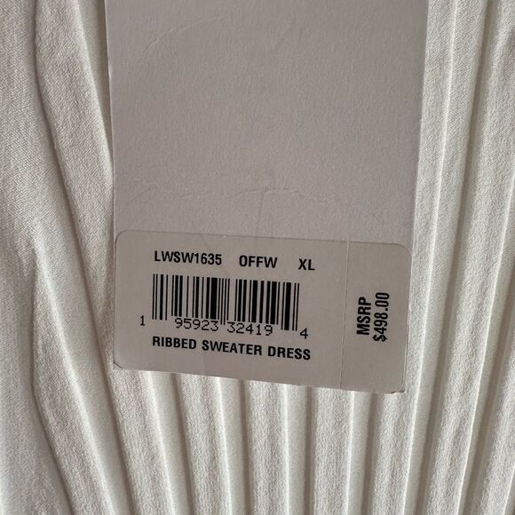 ✨NWT✨ - FRAME ribbed sweater dress in offwhite, size XL $498 RUNS SMALL!! - Picture 16 of 16